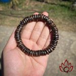 Vòng Trầm Hương Hạt Dẹp | 11 Ly | Trầm Bì Rễ Cận Chìm