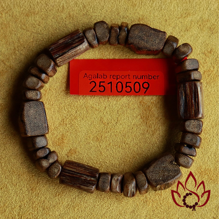 Vòng Trầm Hương Bất Quy Tắc | Size Nữ | Trầm Kiến Tự Nhiên Lâu Năm