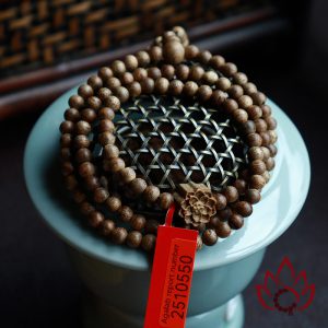 Vòng Trầm Hương 108 Hạt 5 Ly Trầm Tốc Kiến Tự Nhiên Lâu Năm